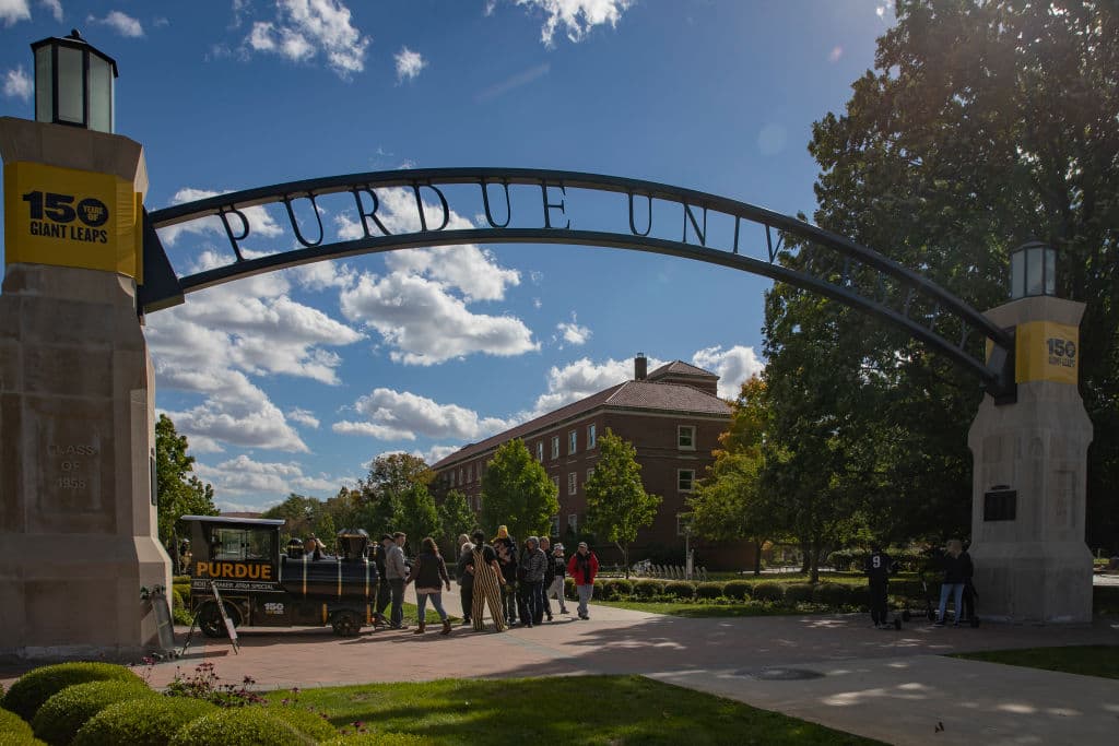 General view of the campus of Purdue Boilermakers, as seen in October 2018 in West Lafayette, Ind. (Photo by Michael Hickey/Getty Images)