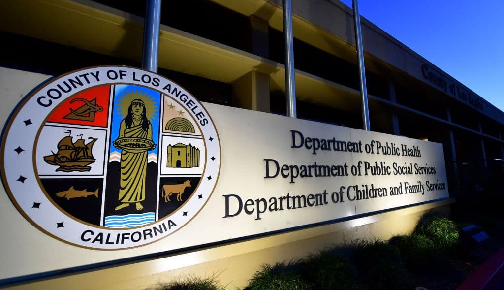A Department of Public Health office for the County of Los Angeles in Los Angeles, as seen in May 2019. (Photo by Frederic J. Brown—AFP/Getty Images)