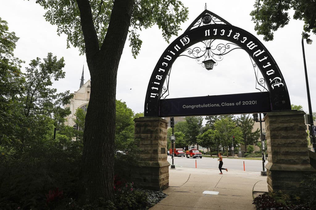 Weber Arch at Northwestern University campus in Evanston, Illinois, as seen in July 2020. (Jose M. Osorio—Chicago Tribune/Tribune News Service/Getty Images)