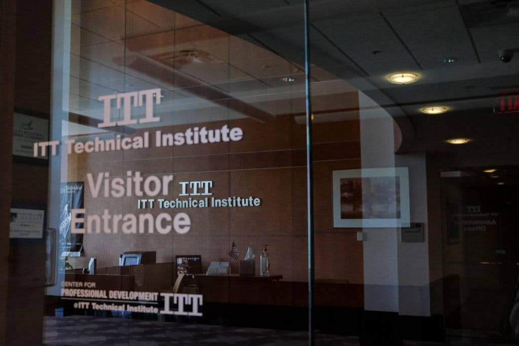 The Chantilly, Va., campus of ITT Technical Institute sits empty in September 2016. (Photo by Jahi Chikwendiu—The Washington Post/Getty Images)