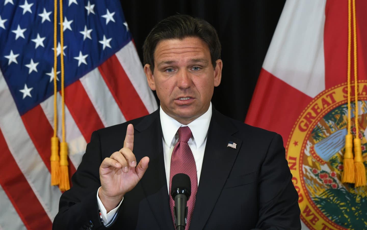 Ron DeSantis raises a finger