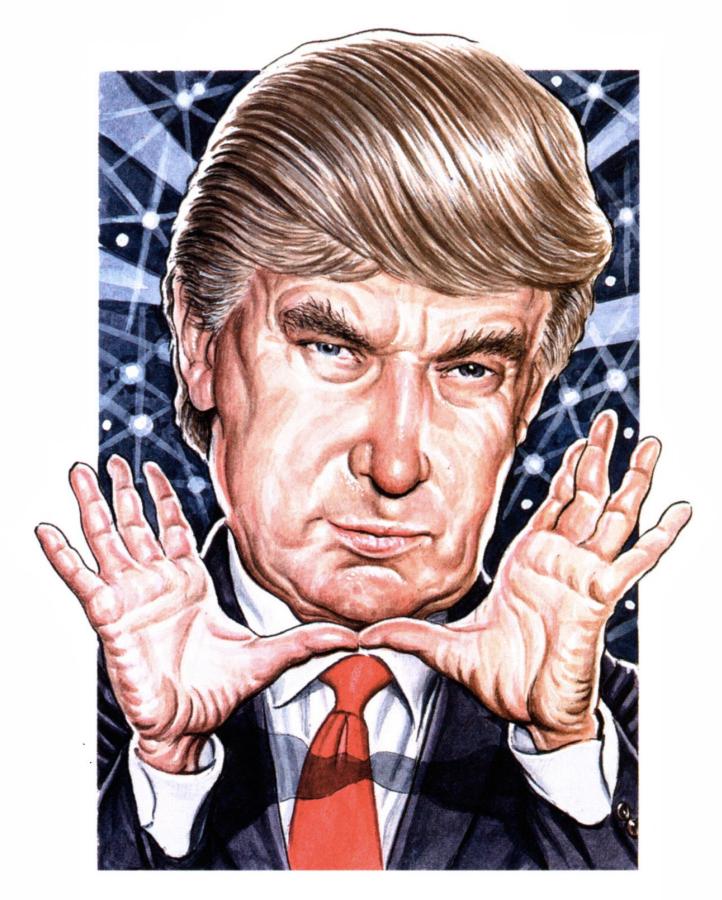Donald Trump color illustration Feb 23 2004 Fortune magazine issue