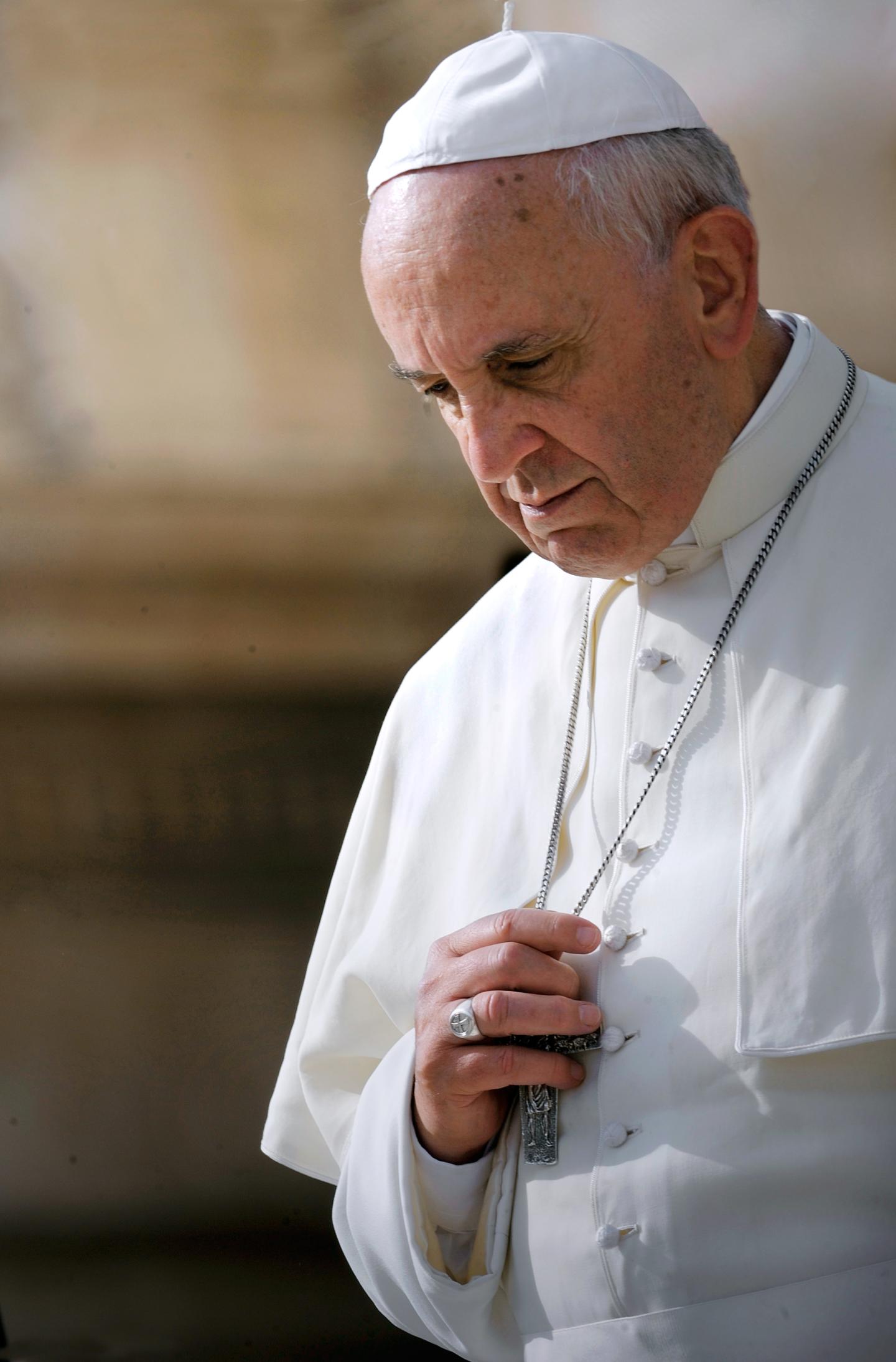 Pope Francis during his weekly general audience in St. Peter square at the Vatican, Wednesday.23 October  2013