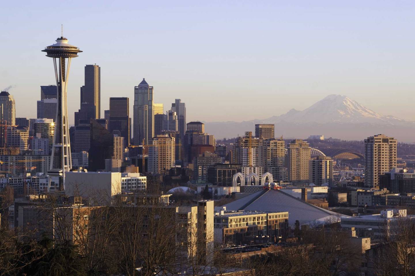Seattle and Mount Rainier from Kerry Park.