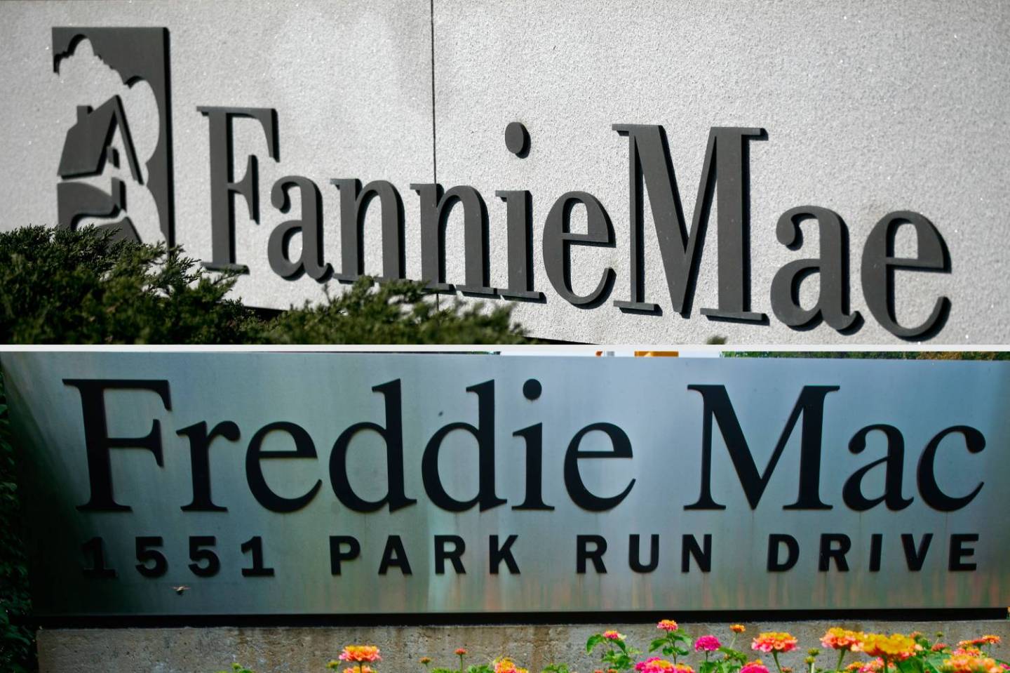 Fannie Mae signage is displayed outside of the company's headquarters in Washington, D.C., U.S., on Tuesday, April 2, 2013. Fannie Mae, the mortgage financier seized by U.S. regulators during the credit crisis, reported the largest annual profit in company history as a housing rebound helped the firm stop drawing federal aid. Photographer: Andrew Harrer/Bloomberg via Getty Images
