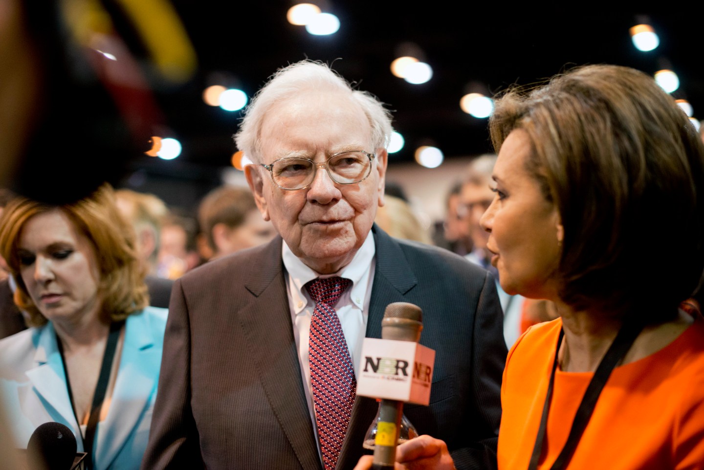 Warren Buffett at the Berkshire Hathaway Inc. Annual Shareholders Meeting