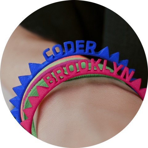 Shapeways Made with Code bracelet