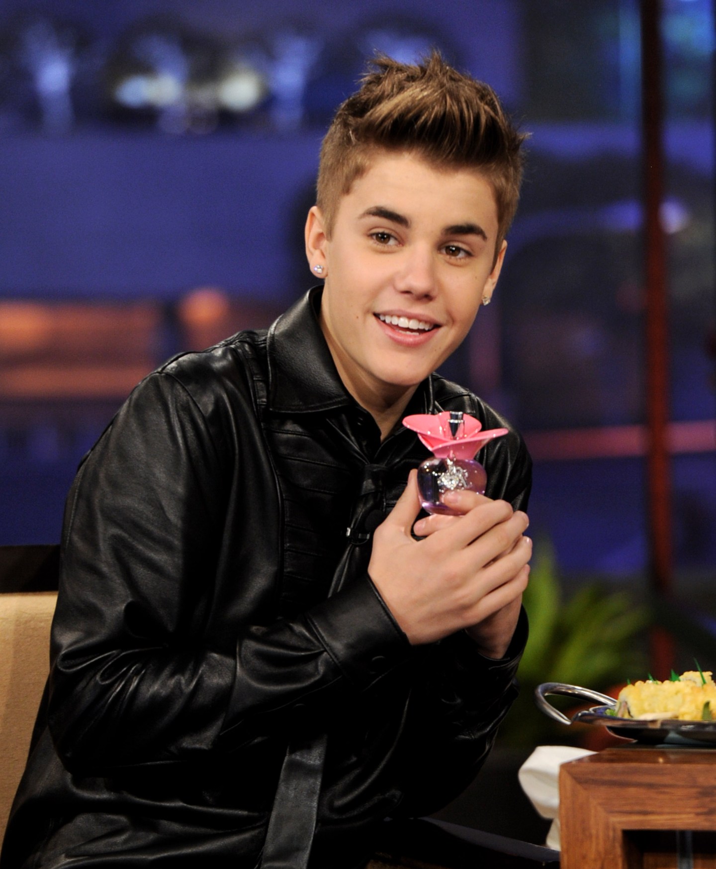 Justin Bieber And David Freese On "The Tonight Show With Jay Leno"