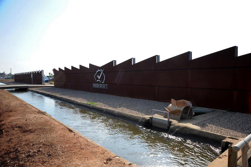 An irrigation channel in Werribee, Australia