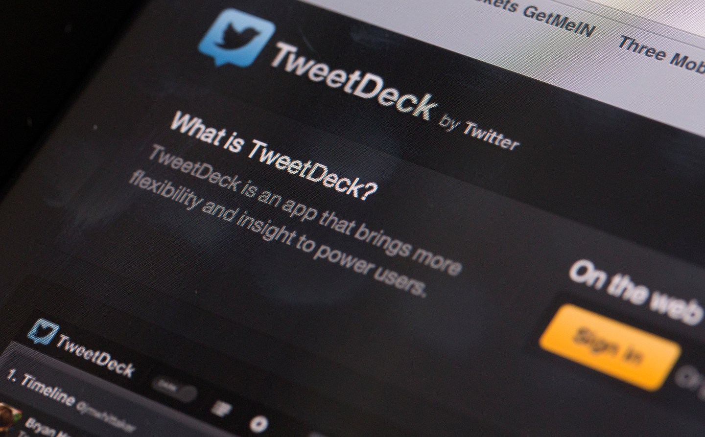 Twitter Inc.'s TweetDeck Social-Media App
