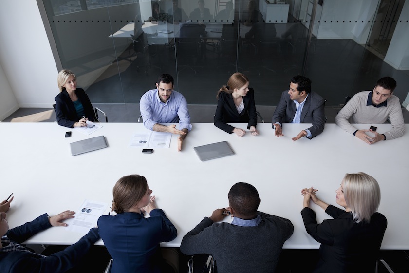 Group of business people having a business meeting