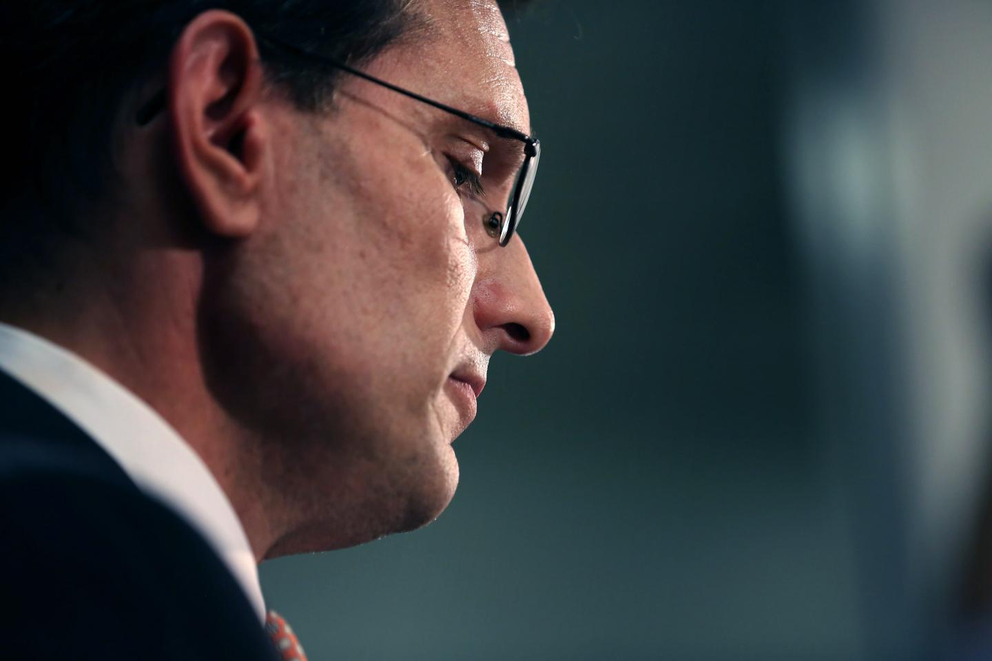 Eric Cantor Holds Press Conference At Capitol One Day After Primary Defeat