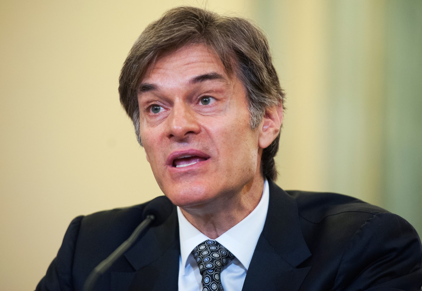 Mehmet Oz, host of the Dr. Oz Show, testifies at a Consumer Protection, Product Safety, and Insurance Subcommittee hearing in Russell Building titled "Protecting Consumers from False and Deceptive Advertising of Weight-Loss Products," June 17, 2014.
