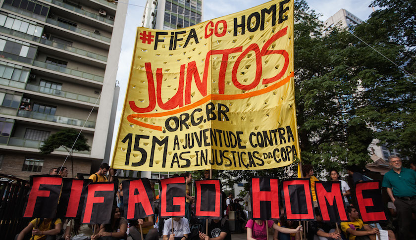 Anti-Government Demonstrators Protest Across Brazil Over Country Hosting World Cup