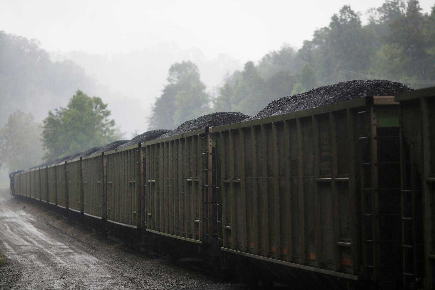 A loaded CSX Transportation coal train.