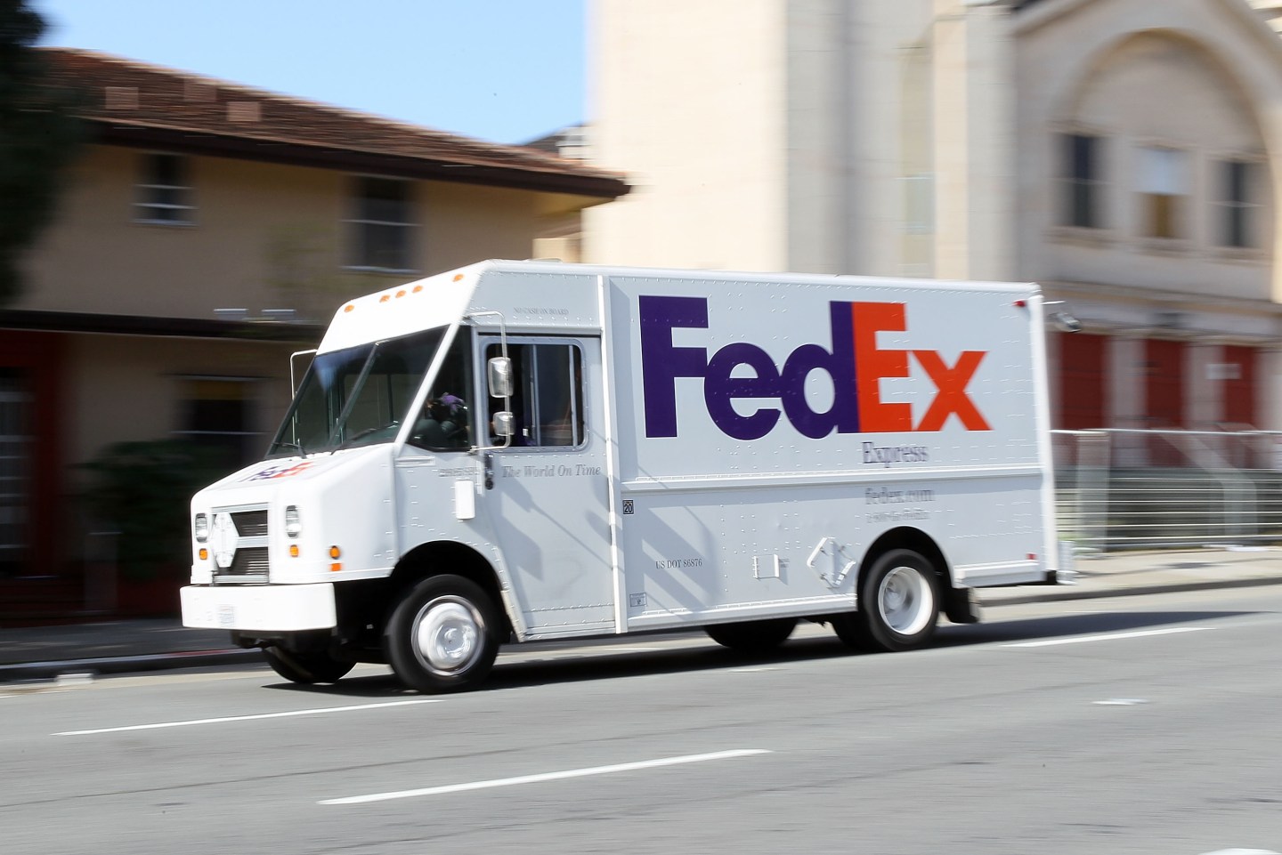 A FedEx truck.