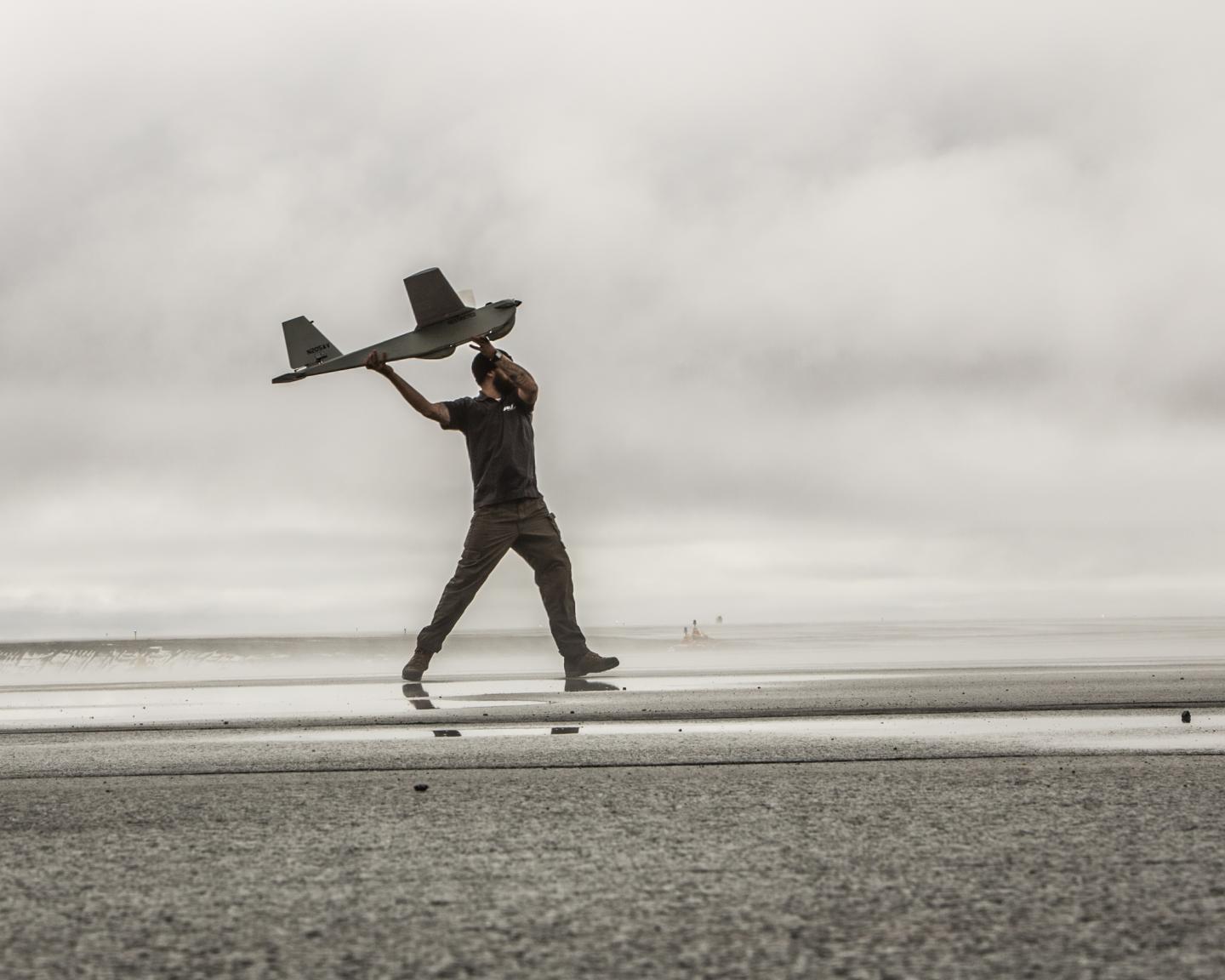 Unmanned Aerial System technology used by BP at Prudhoe Bay, Alaska.  AerVironment Puma AE