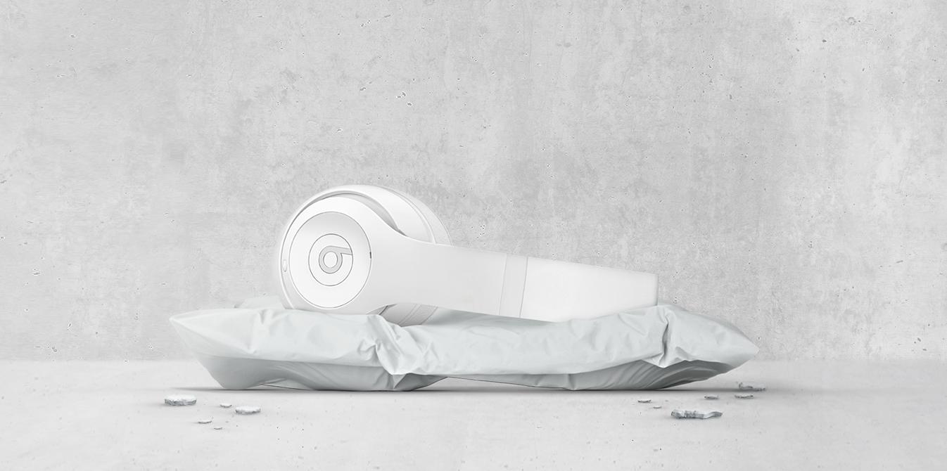 A pair of Beats Studio headphones designed in collaboration with the Brooklyn firm Snarkitecture.