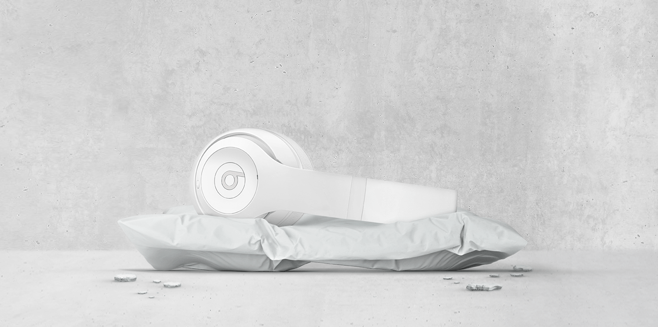 A pair of Beats Studio headphones designed in collaboration with the Brooklyn firm Snarkitecture.