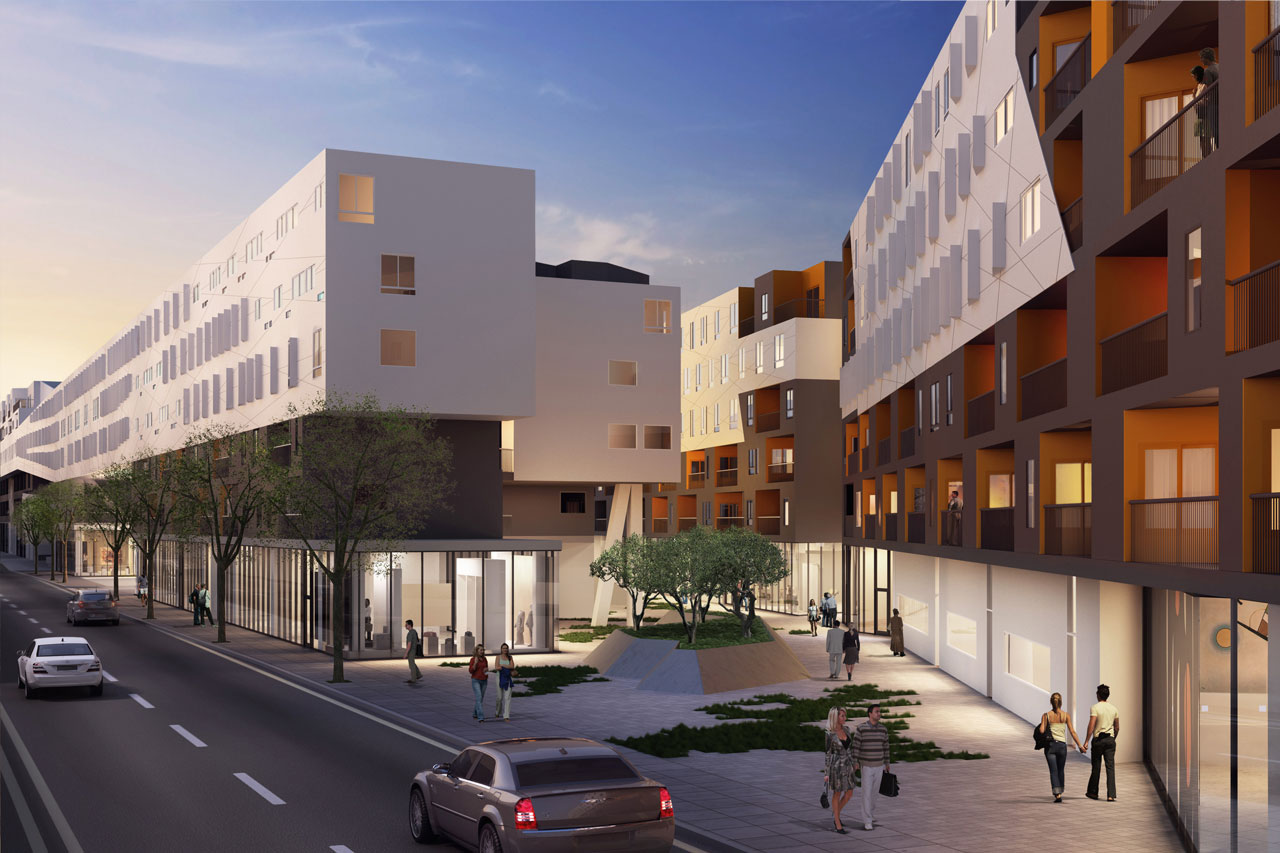 Goldman has provided financing for One Santa Fe, a massive residential and retail complex in Los Angeles.