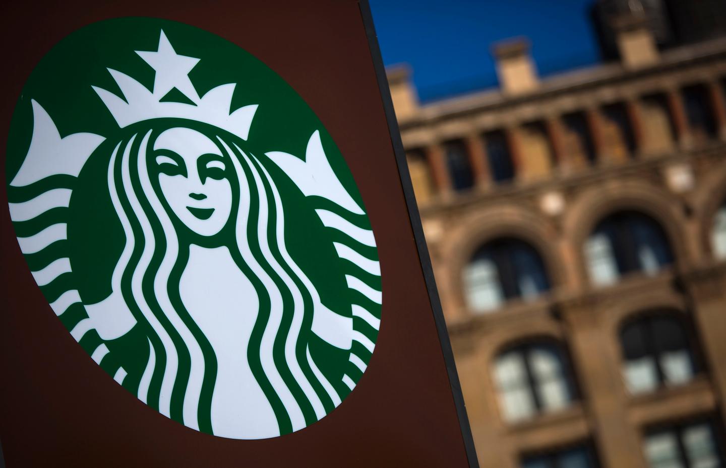 A Starbucks store is seen in New York