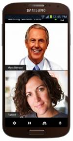 Verizon's new telemedicine system in action from a mobile phone