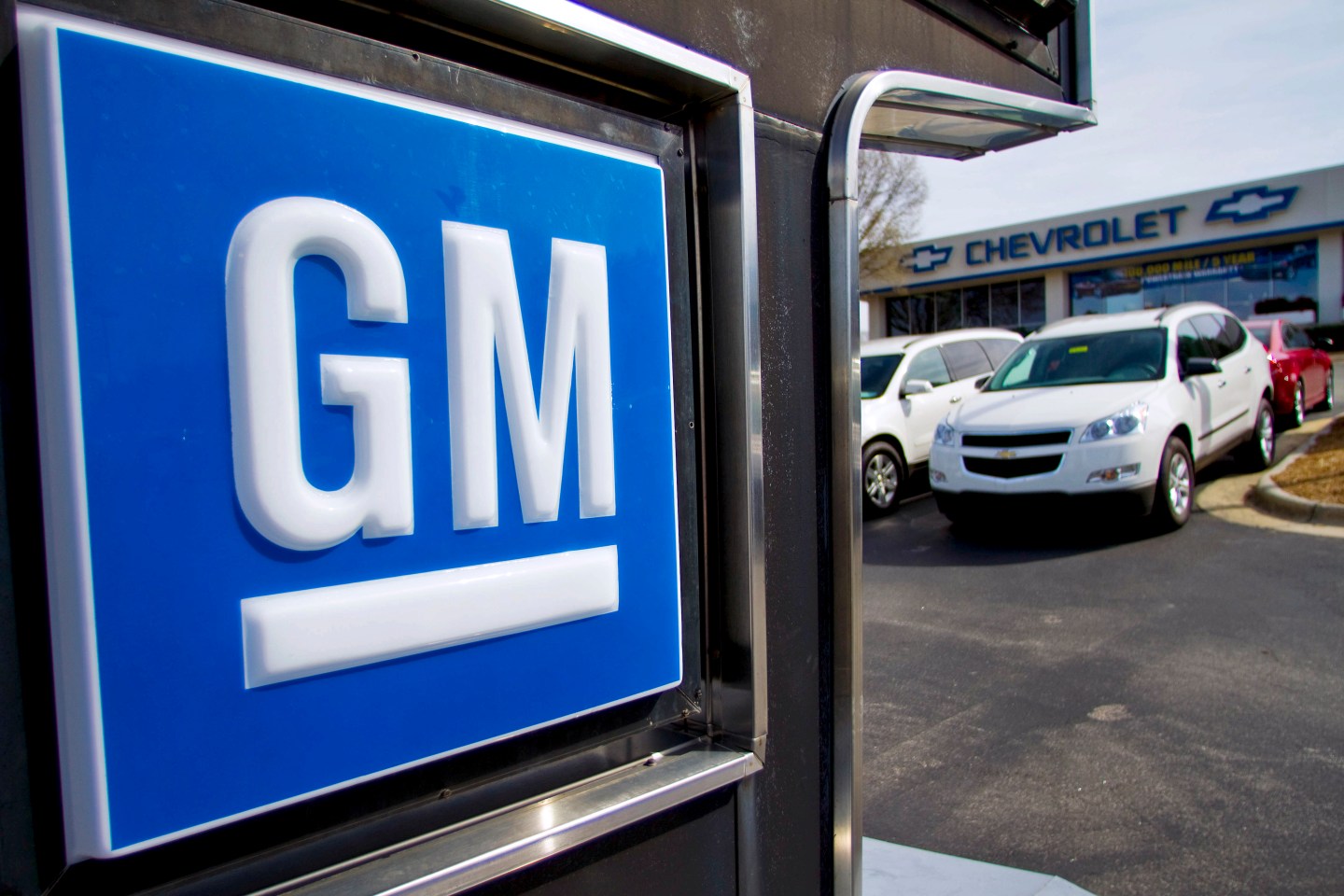 A GM sales lot.
