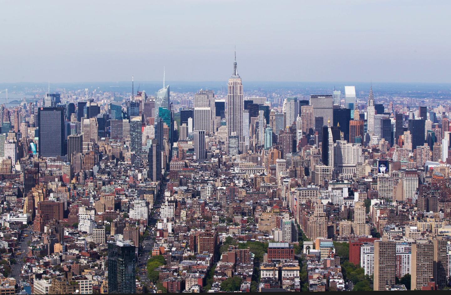 The Empire State Building and lower Manh