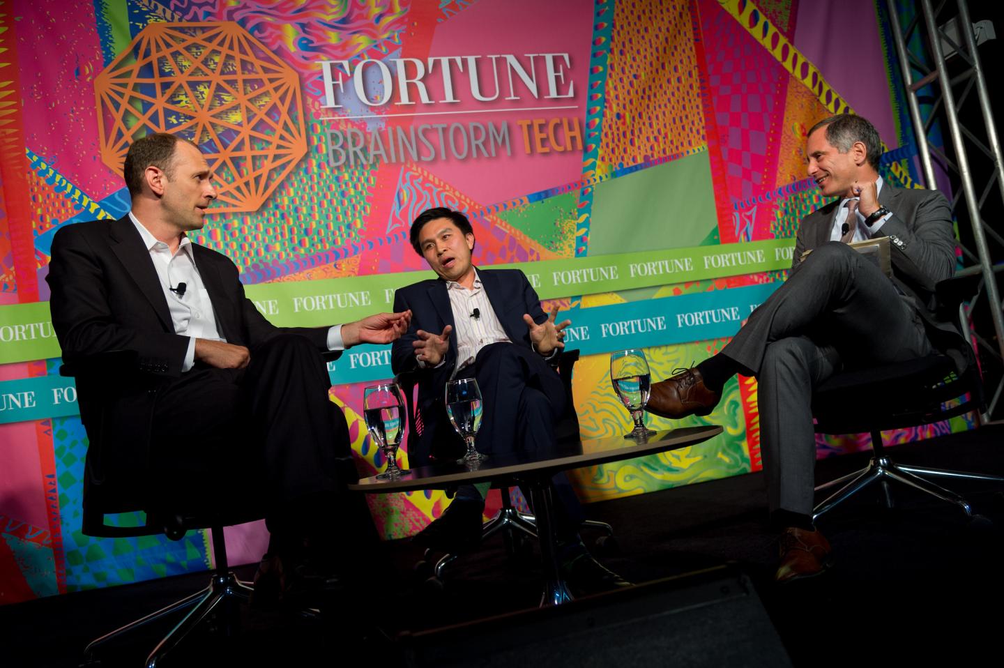 Left to right: Austan Goolsbee, Lanhee Chen, and Adam Lashinsky at Fortune Brainstorm Tech in Aspen, Colorado.