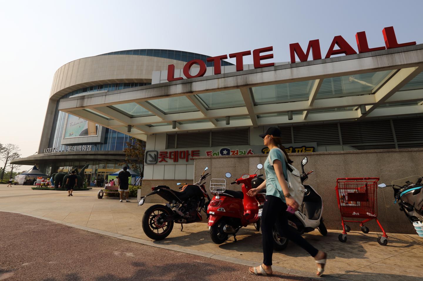 Inside the Lotte Mall Gimpo Airport Ahead of Quarterly GDP Figures