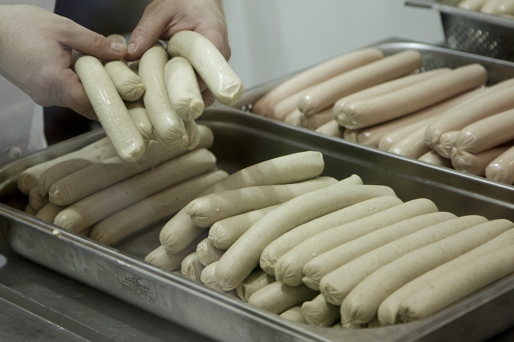 A butcher at the Gruene Woche International Agriculture Fair in Berlin