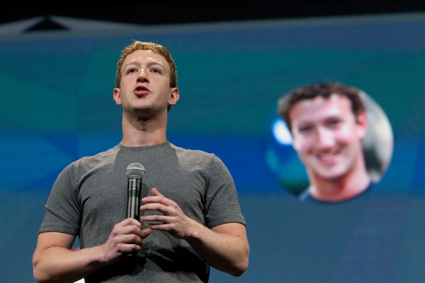 Facebook CEO Mark Zuckerberg speaks during the 2014 Facebook F8 Developers Conference in San Francisco.