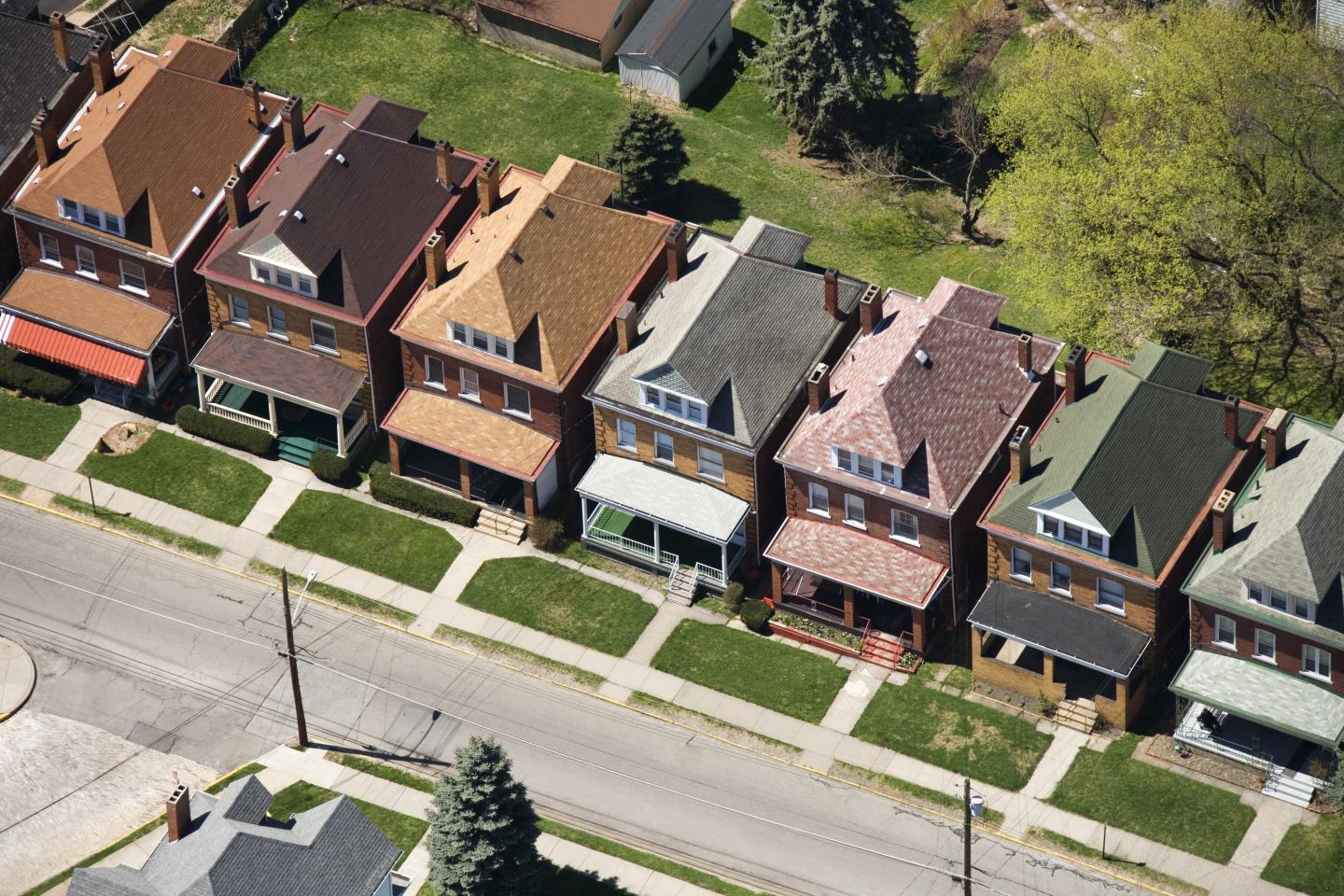 A row of homes in Pittsburgh, Pennsylvania. Pittsburgh is one of several cities working directly with NextDoor to improve public safety.