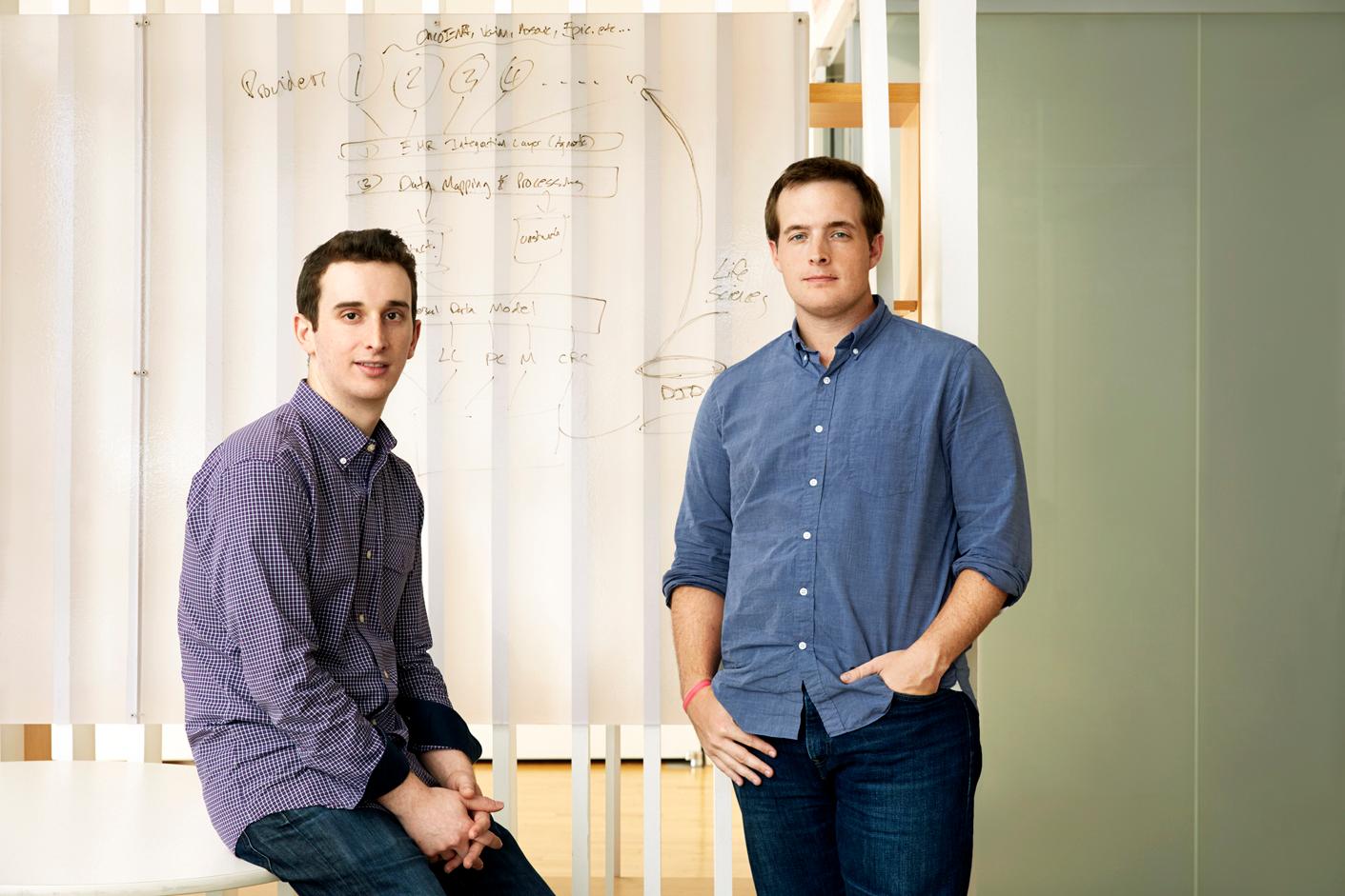 Flatiron Health. L TO R: ZACH WEINBERG AND NAT TURNER.