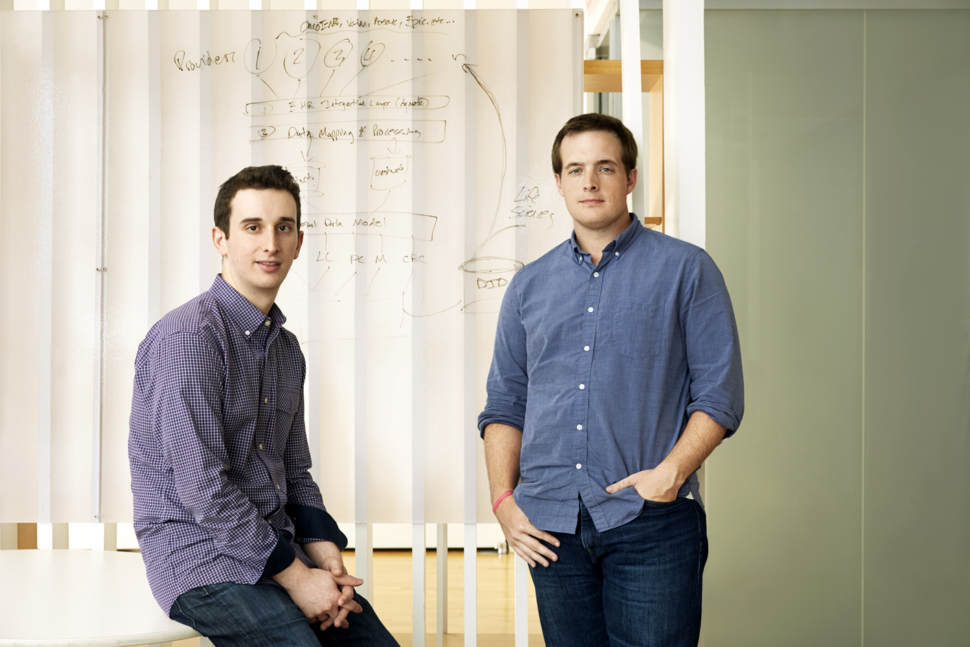 Flatiron Health. L TO R: ZACH WEINBERG AND NAT TURNER.
