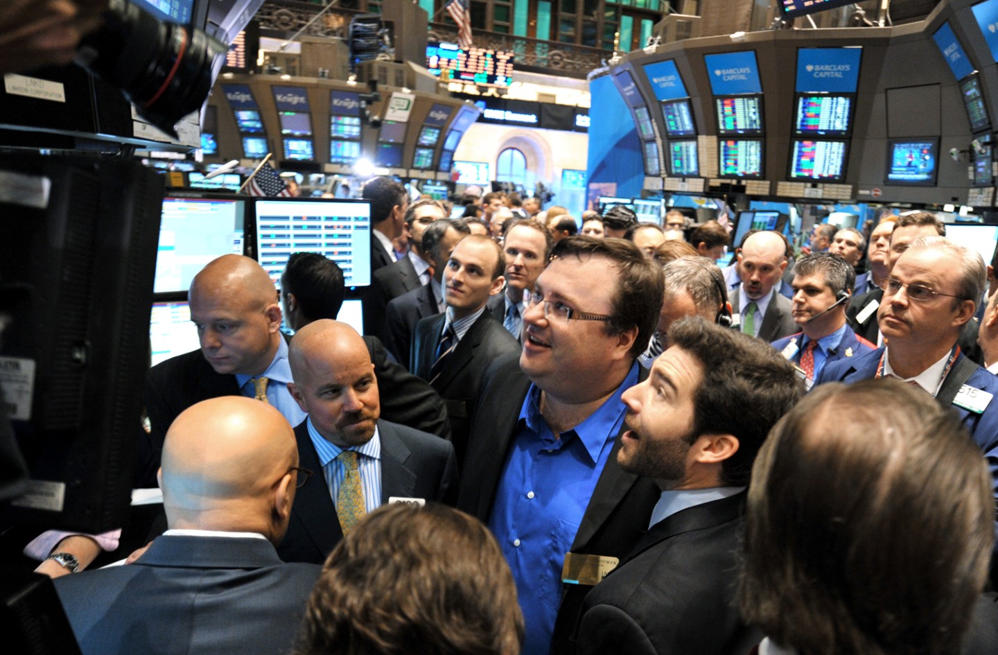 Linkedin CEO Jeff Weiner with Reid Hoffman