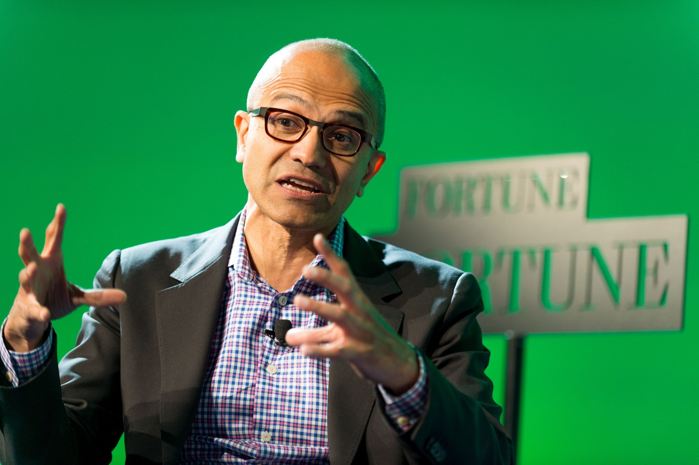 Microsoft CEO Satya Nadella speaks at Fortune Brainstorm Tech in Aspen, Colorado on July 14, 2014.