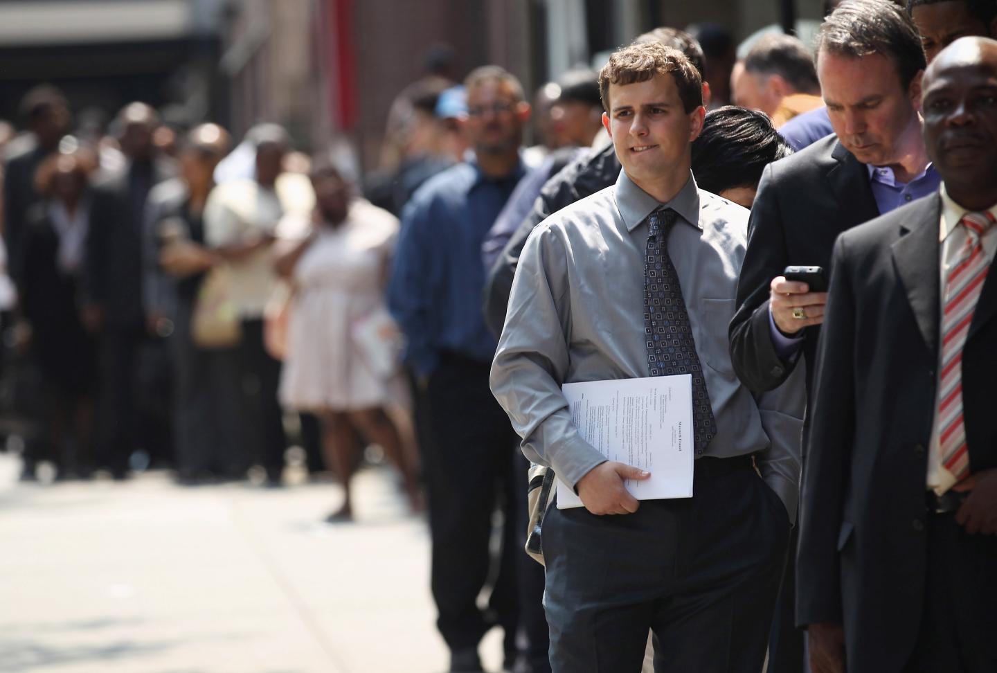 Job Fair Held In Midtown Manhattan