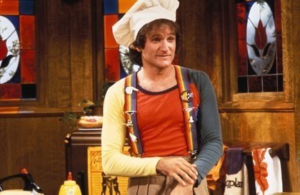 Williams as Mork from Ork