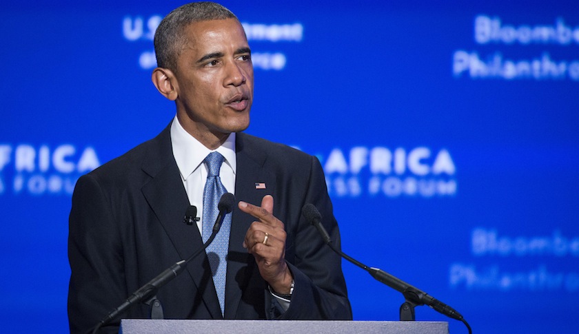 President Obama speaks during the US-Africa Business Forum in Washington, D.C.