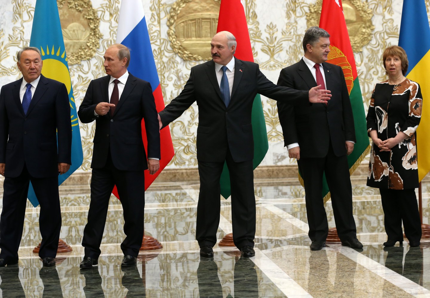 Vladimir Putin Attends EU Summit In Minsk With Ukrainian President