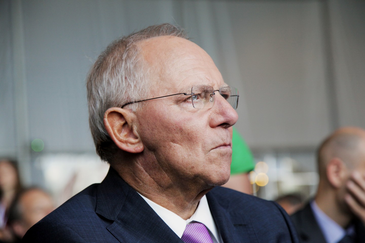 Germany's Finance Minister Wolfgang Schaeuble Interview At Medef University 2014 Business Conference
