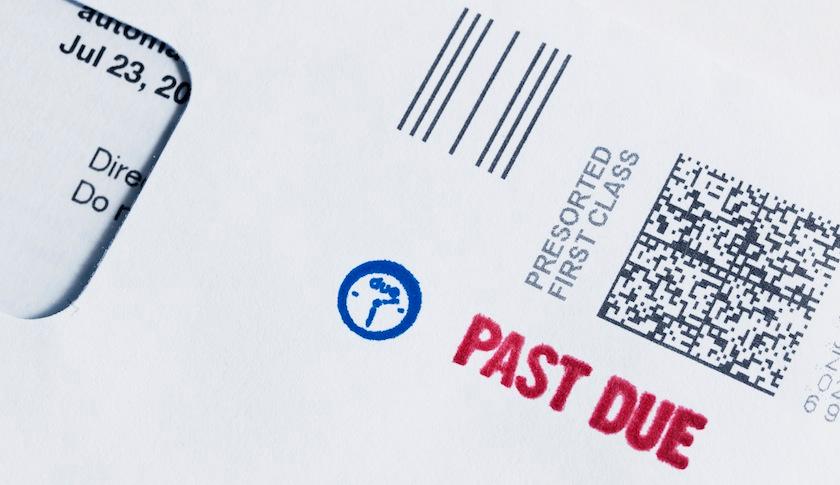 bills past due debt