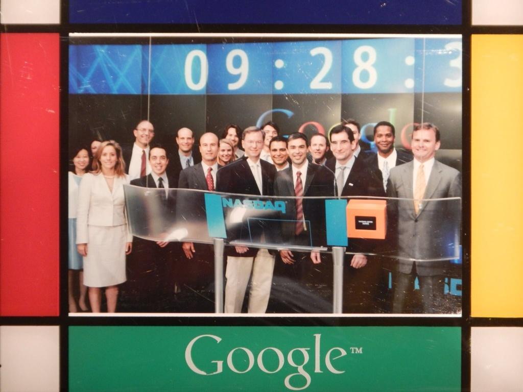 Google IPO Nasdaq crew 2004 David Krane