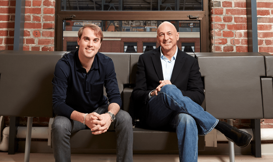 Lookout cofounder and executive chairman John Hering (left) with CEO Jim Dolce.