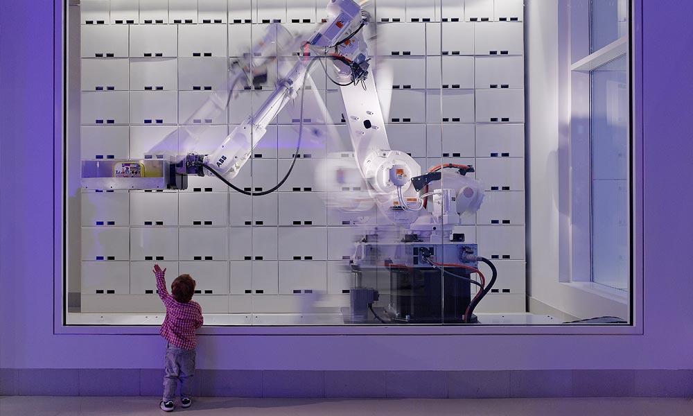 Yotel Yobot and child