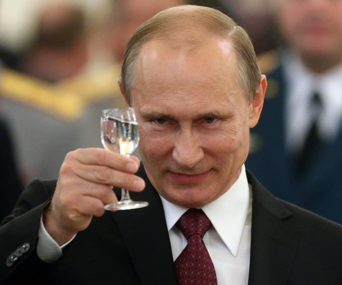 Russian President Vladimir Putin Attends Reception For Military Academy Graduates