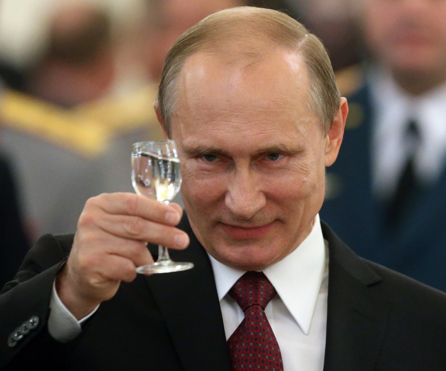 Russian President Vladimir Putin Attends Reception For Military Academy Graduates