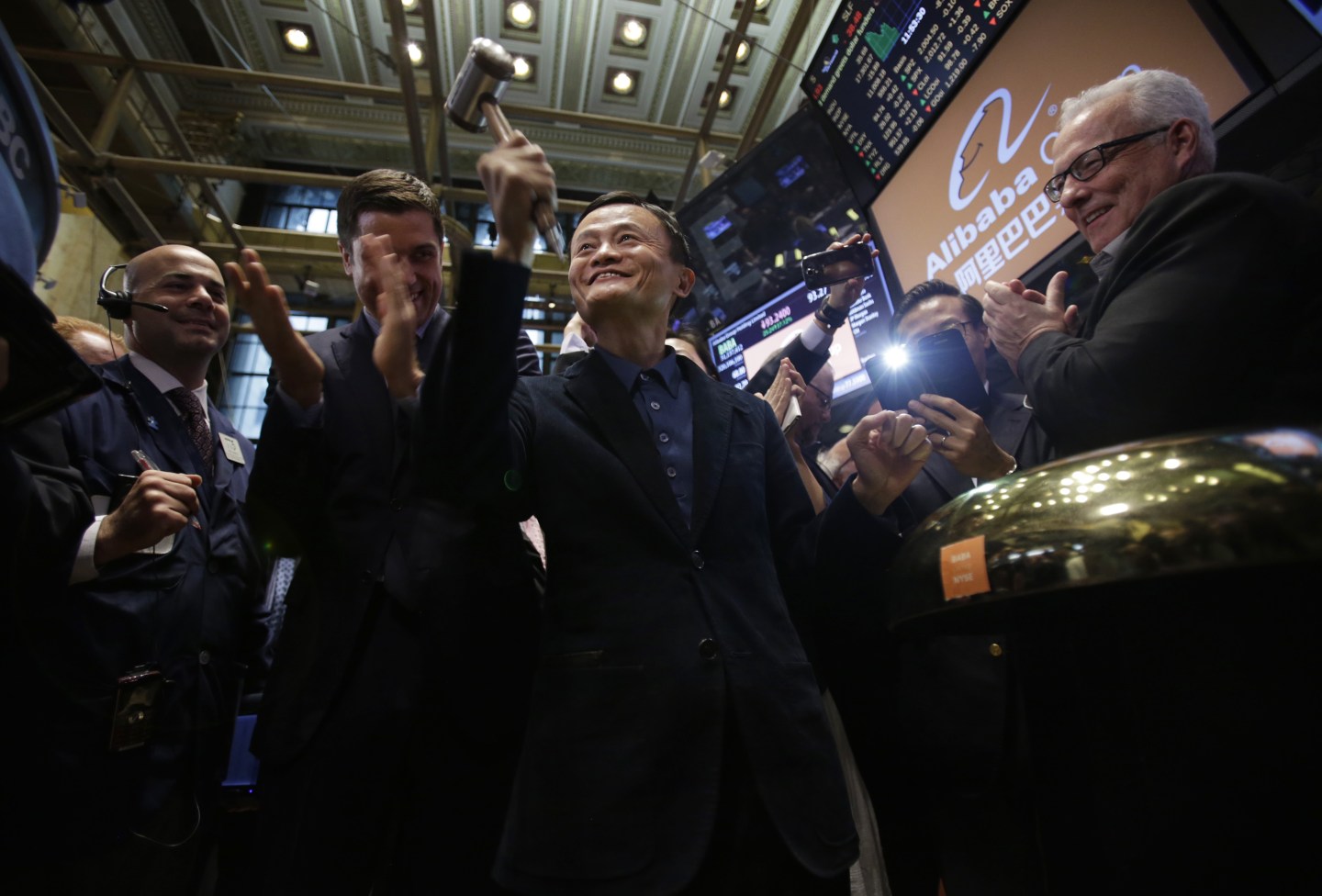 Alibaba Group Holding Ltd. Executives Attend IPO Ceremony At The NYSE
