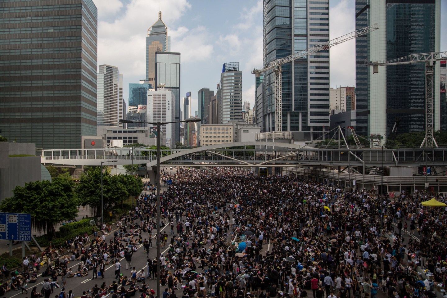 Hong Kong Streets The Day After Clashes Between Pro-Democracy Protesters And Police